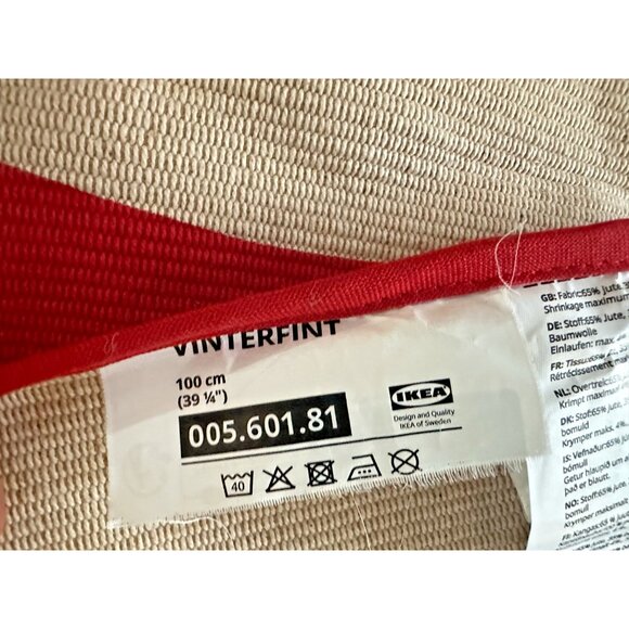 IKEA GOSIG Golden Plush Dog and VINTERFINT Red/White Circular Rug Decor - Picture 6 of 6